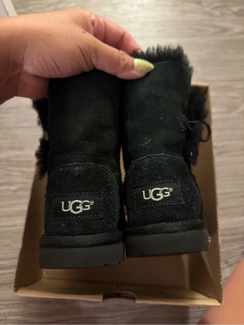 UGG Kids Bailey Black Boots